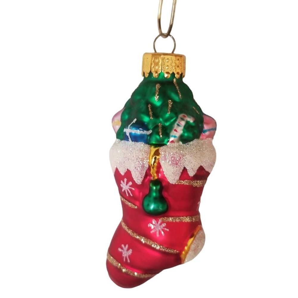 Christmas Ornament Glass Stocking Thomas Pacconi Museum Series '03 Holiday Xmas